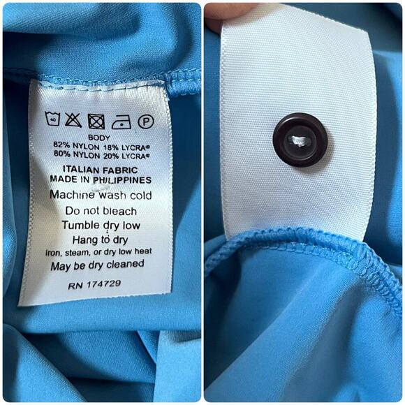 Kinona Blue Swing Easy 3/4 Sleeves Golf Sun Top Large Moisture Wicking - Picture 9 of 10